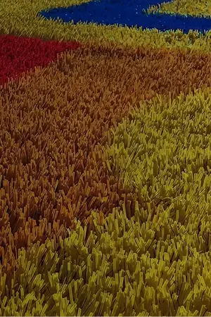 Close-up of drawing generated after the installation of artificial turf in playgrounds with Turfplay. 