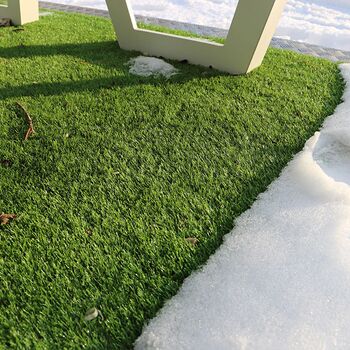 How to care for artificial grass in winter