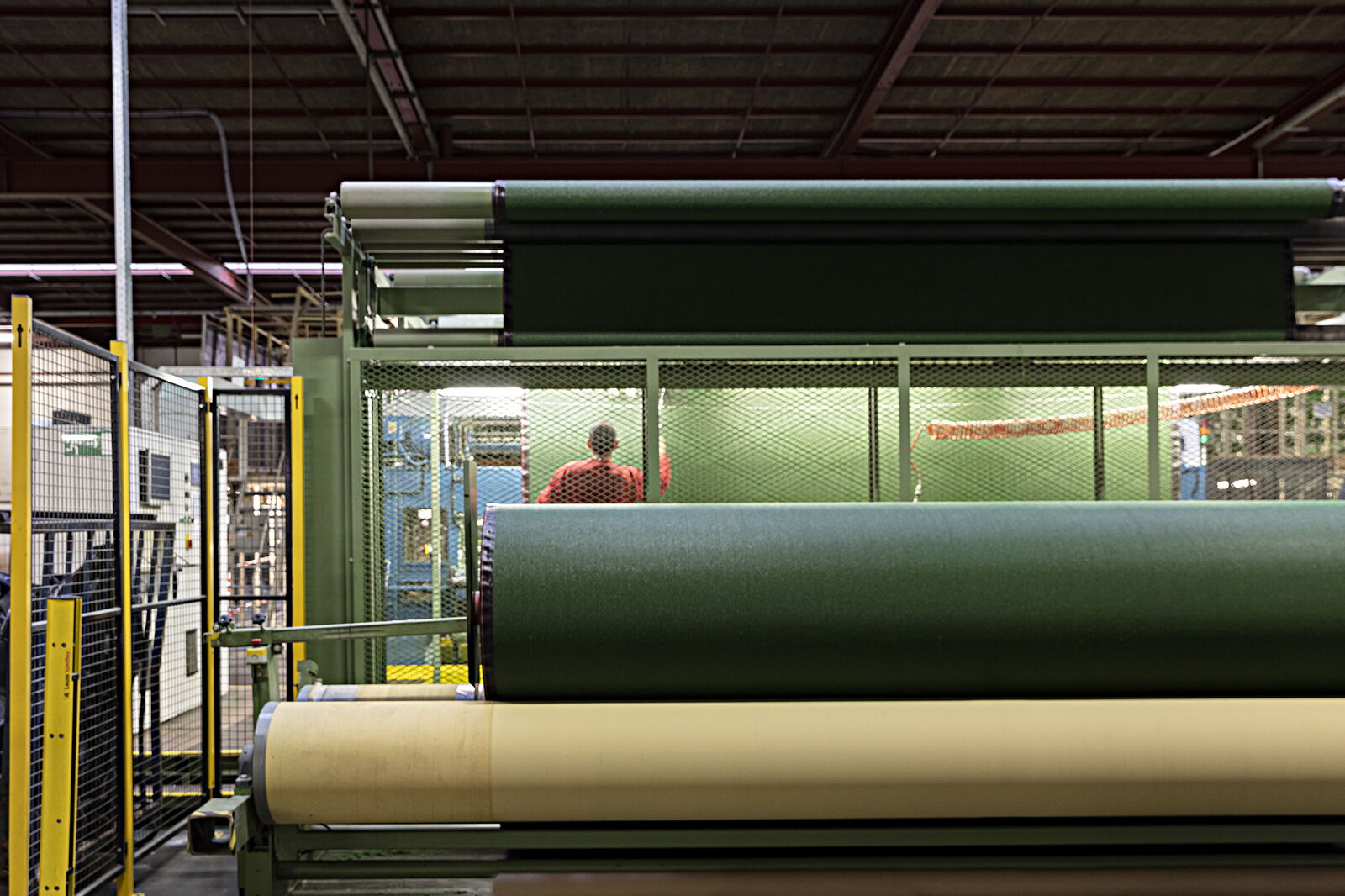 factory image turfgrass rolled up