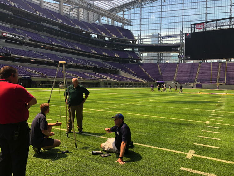 Field testing in football stadium Resized