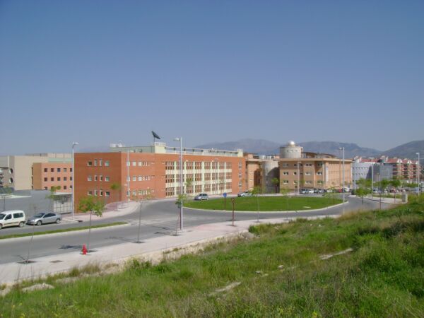 Instalación de césped artificial en el campo de fútbol de la Universidad de Jaén.