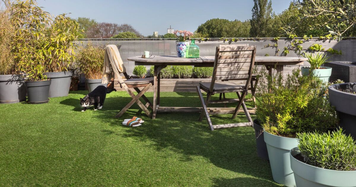 Patio interior e ideas para tu jardín con césped artificial Turfgrass.