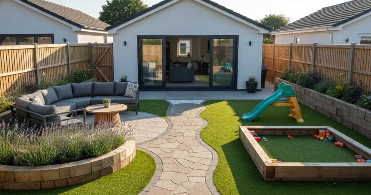 Jardineras de obra o madera como separadores naturales